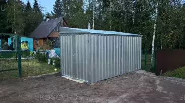 Хозблок для квадроцикла в цинковом цвете в СНТ ЛЭТИ, с.п. Первомайское, Ленинградская обл.