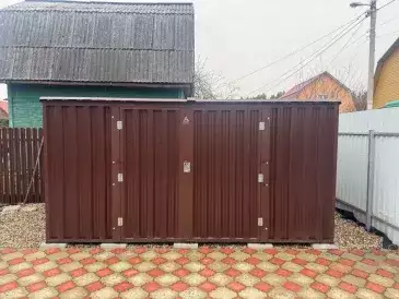 Гараж для велосипедов и питбайка в шоколадном цвете в СНТ Кристалл, г. Ногинск, Богородский г.о, МО