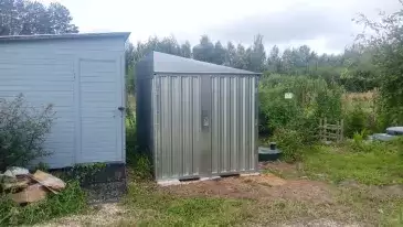 Хозблок для квадроцикла в цинковом цвете в дер. Бортницы, г.о. Клин, МО