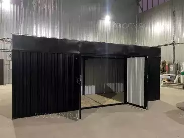 Хозблок для садовой техники и инвентаря в черном цвете в дер. Веретёнки, мун.окр. Истра, МО