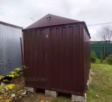 Гараж для мотоцикла в шоколадном цвете в дер. Староселье, Новомосковский адм.окр, МО